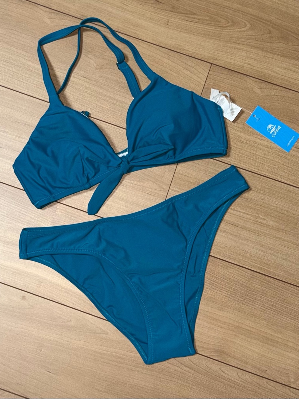 Cupshe Teal Two-Piece Bikini Set - and more